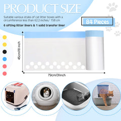 Jutom litter liner holes indicate sifting design for easy separation of waste.