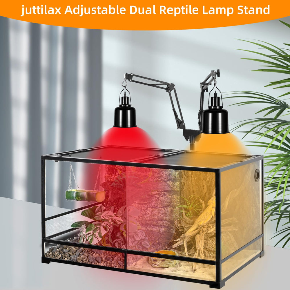 Juttilax easy-install reptile light stand with no tools