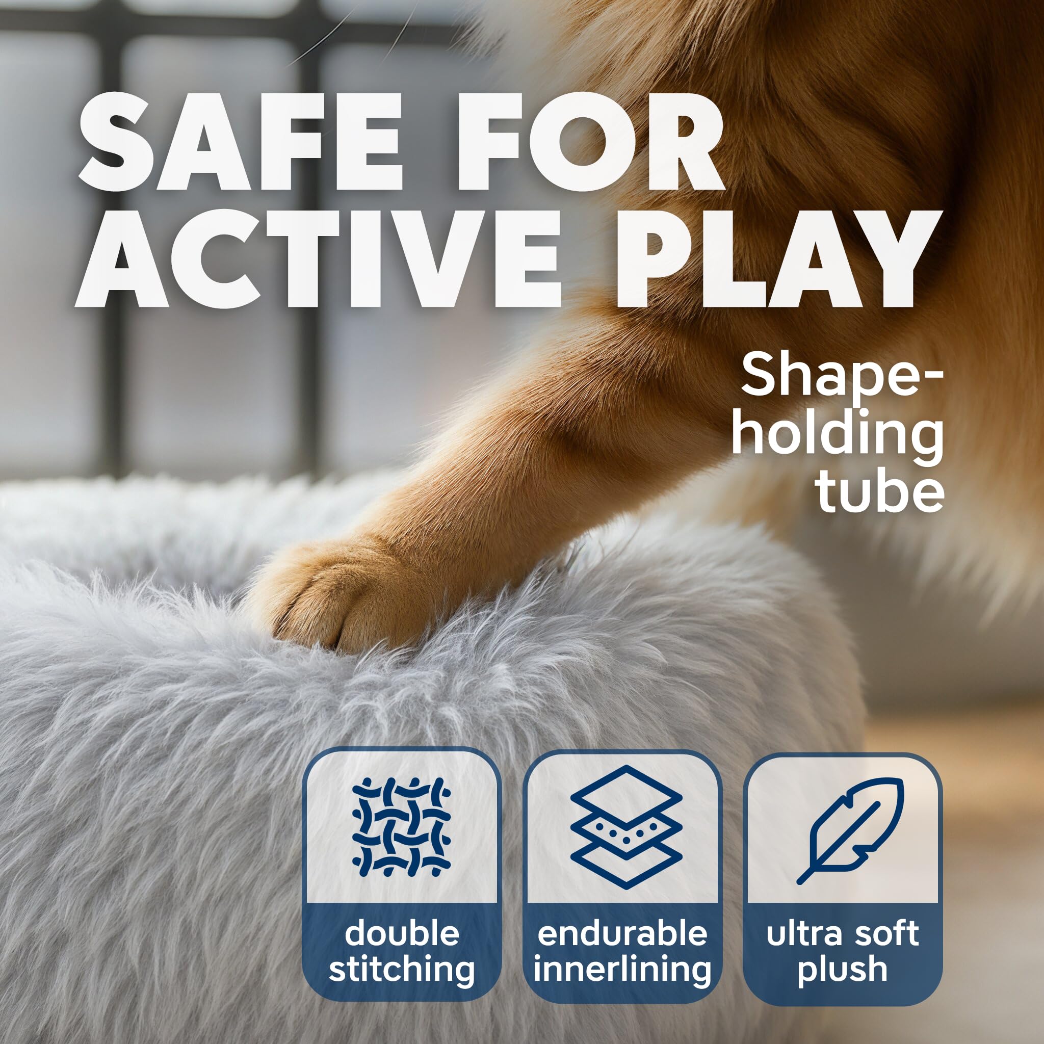 JUUAI Cat Donut Tunnel Bed folded storage demonstrates easy transport.