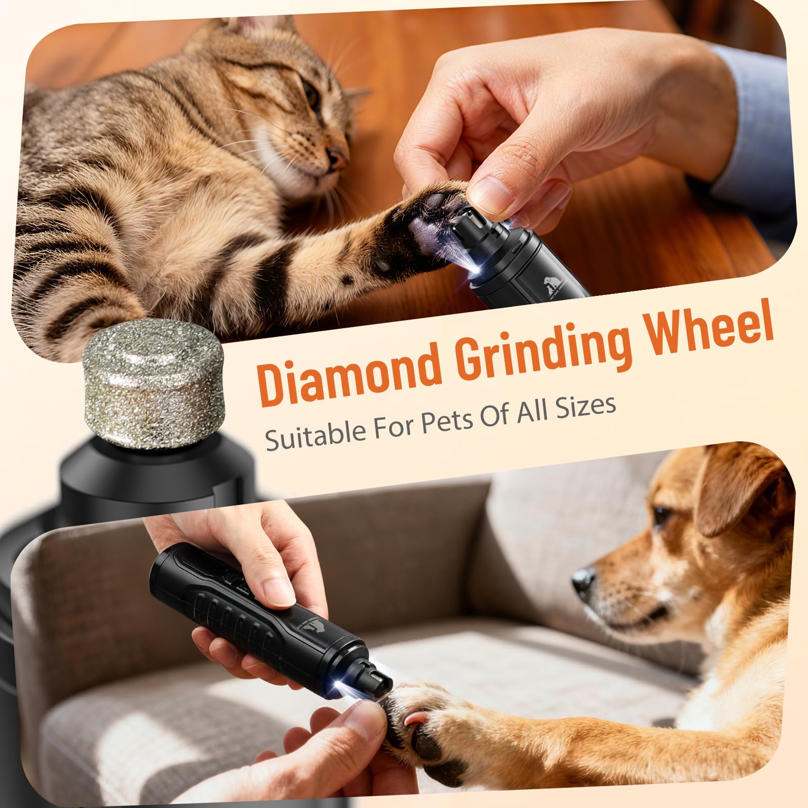 Juveximzy five-speed dog nail trimmer adapts to delicate and strong nails.