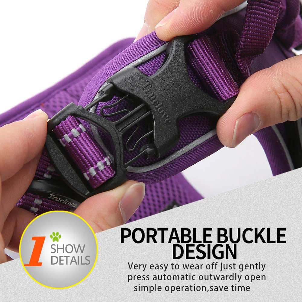 JUXZH Truelove harness lightweight-mesh lining keeps dog cool