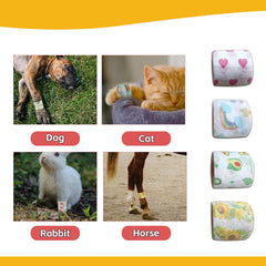 JVNZAM Vet Tape wrap animals design shields paws and joints during activity