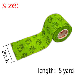 JVNZAM Vet Tape wrap flowers design provides breathable, skin-friendly protection for pets