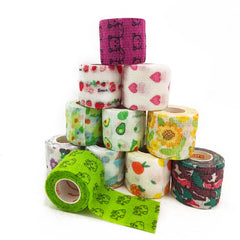 JVNZAM Vet Tape wrap fruits design for gentle, secure pet wound care