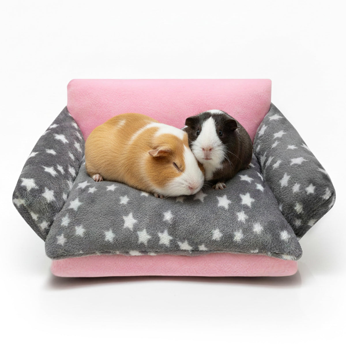 JVVGPET guinea pig sofa bed in gray star pattern for cozy rest