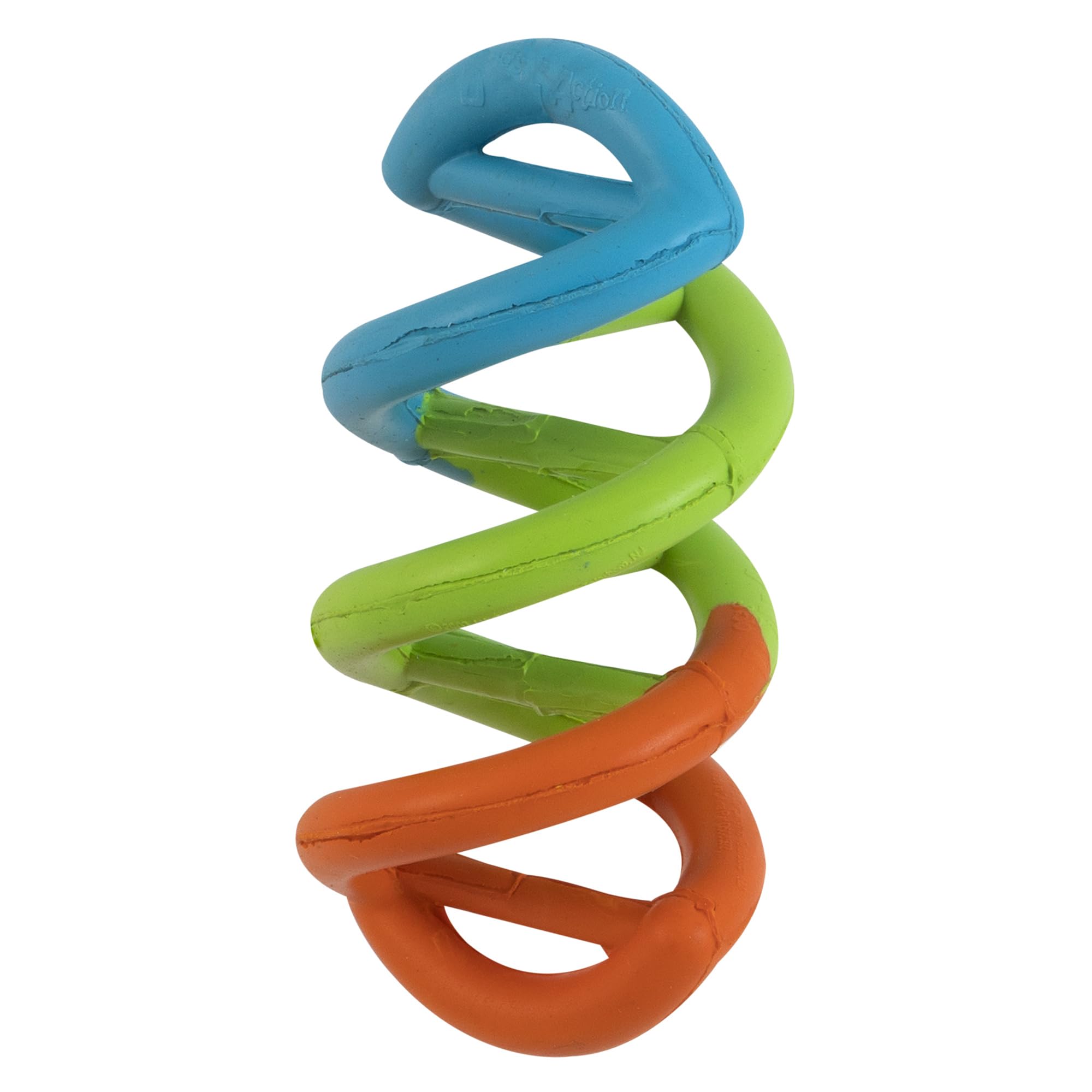 JW Dogs in Action DNA twist design supports extended play and dental exercise