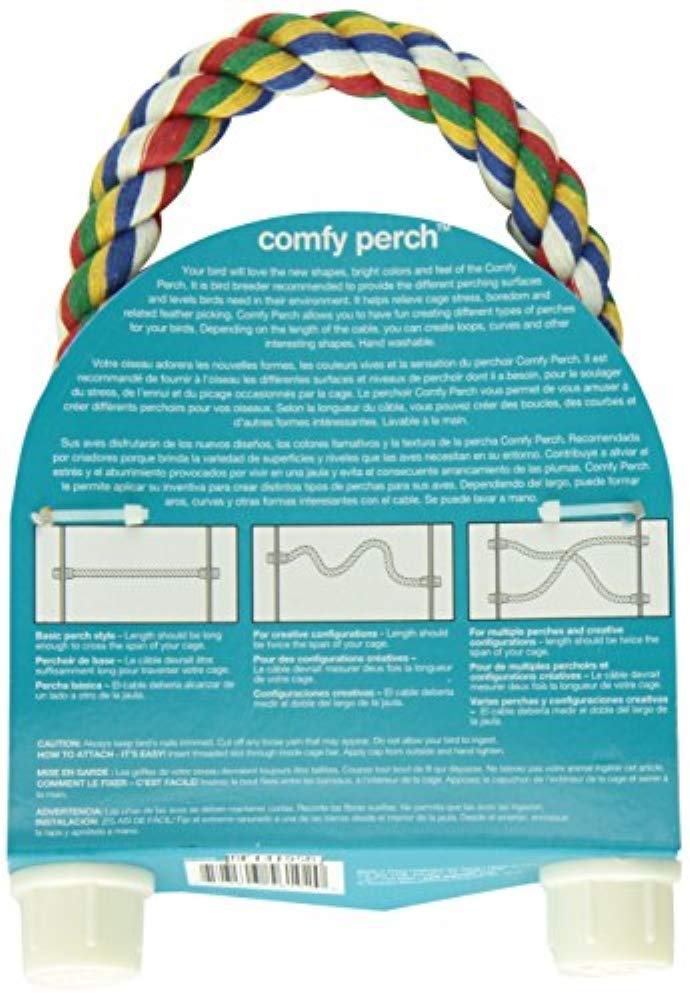 JW Pet Comfy Perch helps promote exercise and bird enrichment in daily life.
