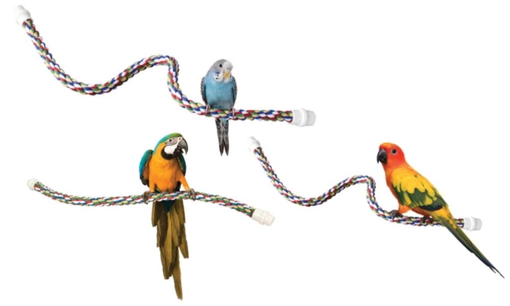 JW Pet Comfy Perch can be oriented horizontally or vertically in the cage.