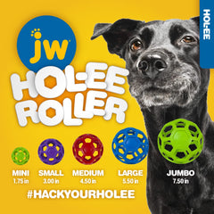 JW Hol-ee Roller interactive tug and fetch setup for indoor and outdoor play.