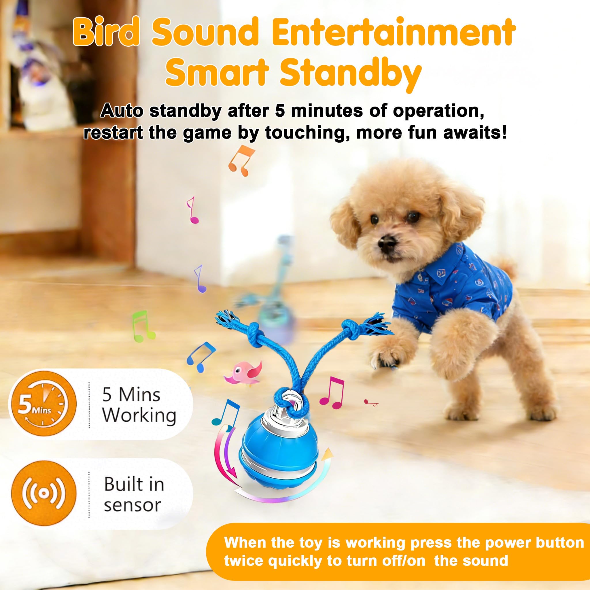 JWKPA rechargeable Type-C dog toy for easy charging.
