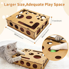 Jwtolp cat nail file scratch enrichment box uses durable materials for lasting scratching fun.