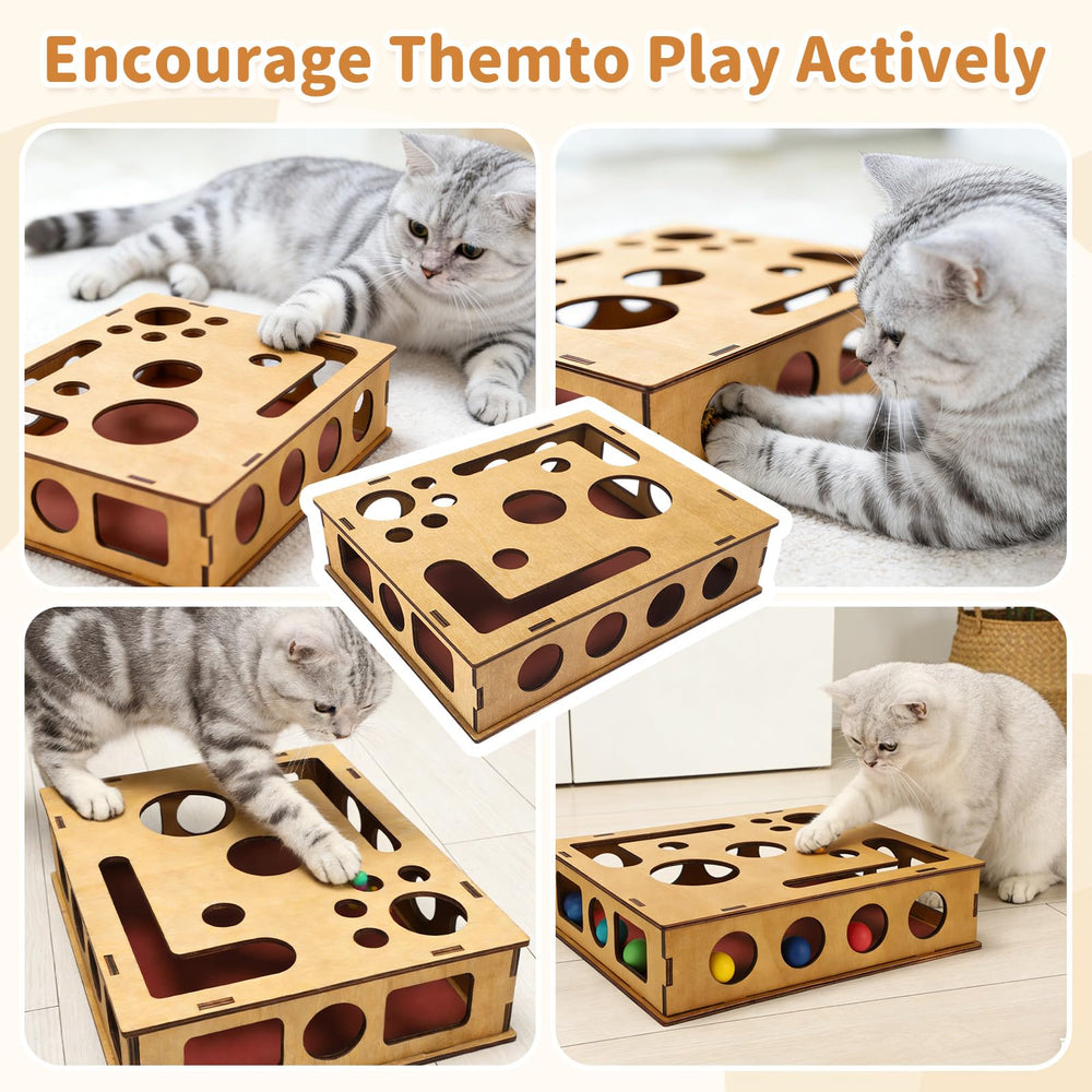 Jwtolp cat nail file scratch enrichment box suits indoor cats needing active enrichment.