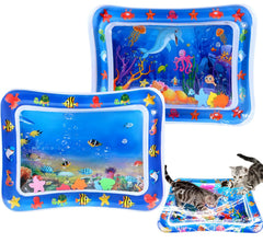 JWVGWV water mat with floating fish pattern boosts indoor cat enrichment