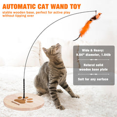 JXFUKAL handheld cat wand – flexible pole invites jumping and chase.