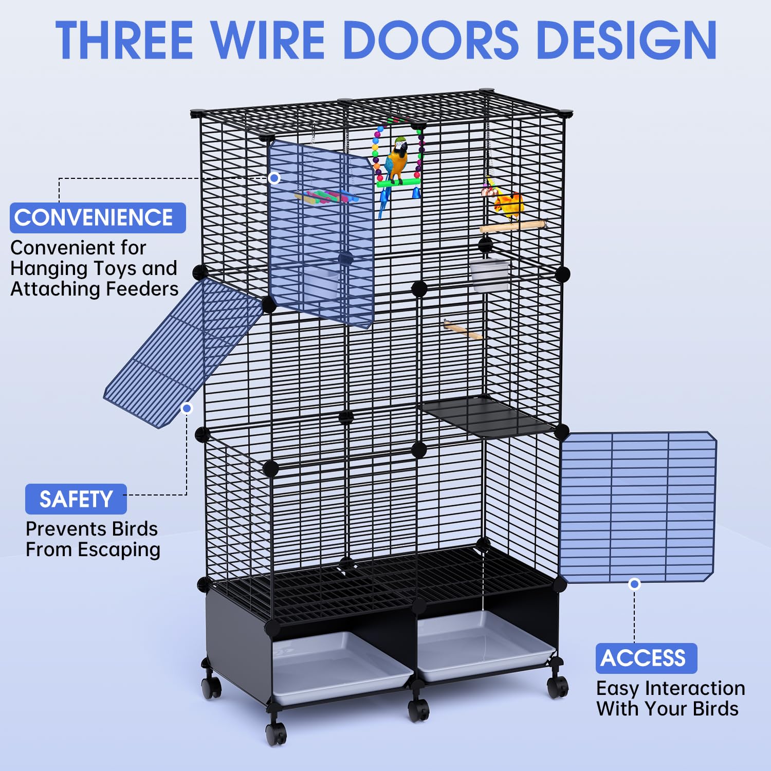 JYEARN Flight Cage indoor outdoor versatility supports flexible placement
