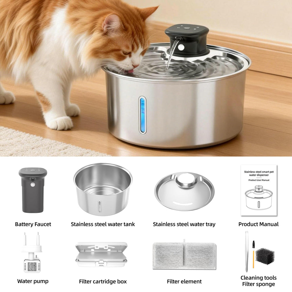 Large 108oz (3.2L) tank reduces refills and maintenance.