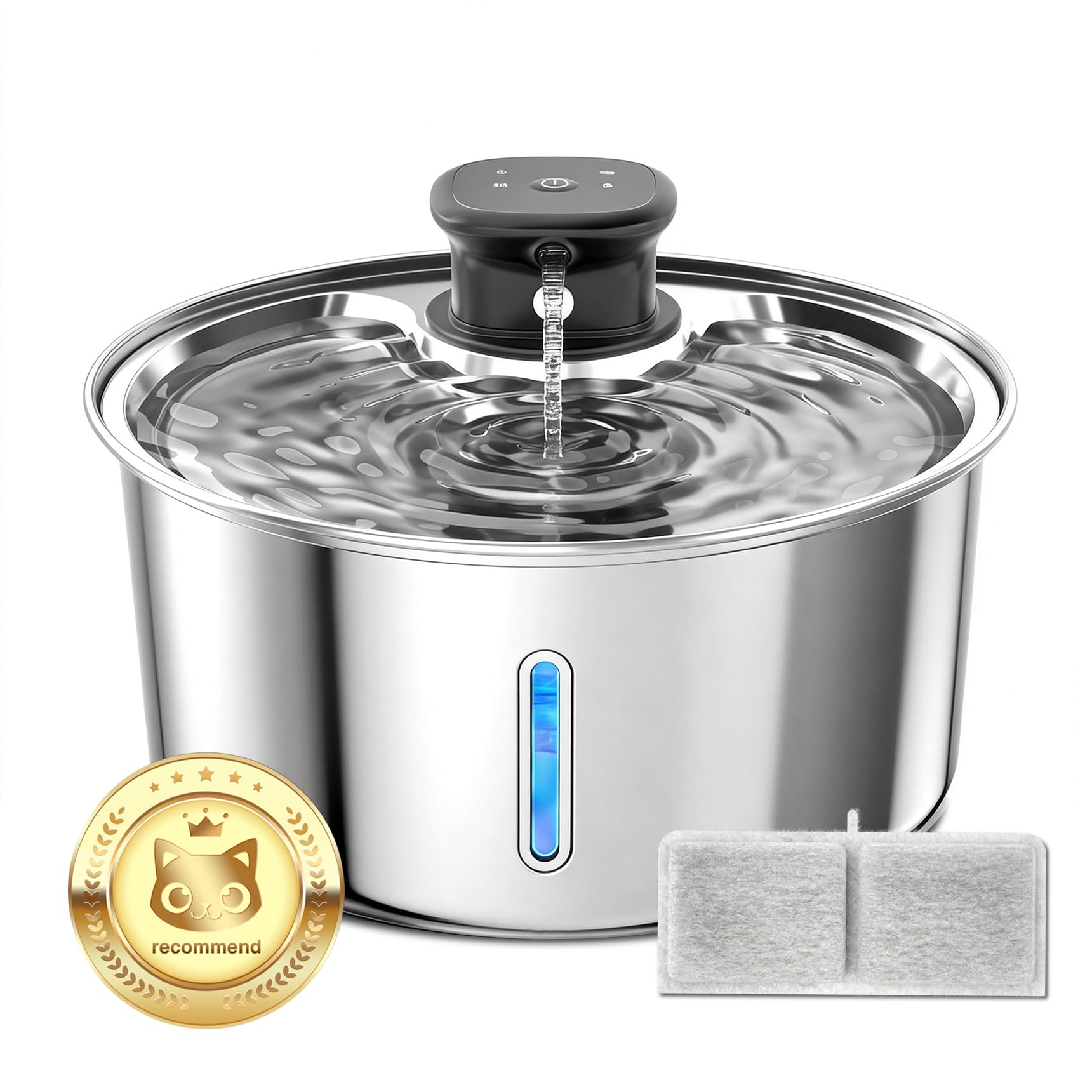 Jzla Pro wireless cat water fountain with 3.2L tank for easy hydration anywhere.