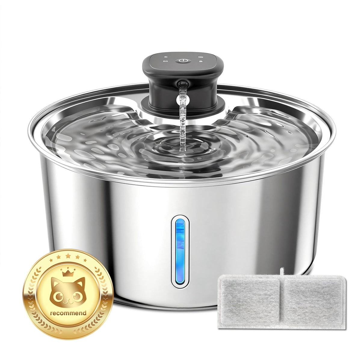 Jzla Pro wireless cat water fountain with 3.2L tank for easy hydration anywhere.