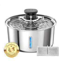 Jzla Pro wireless cat water fountain with 3.2L tank for easy hydration anywhere.