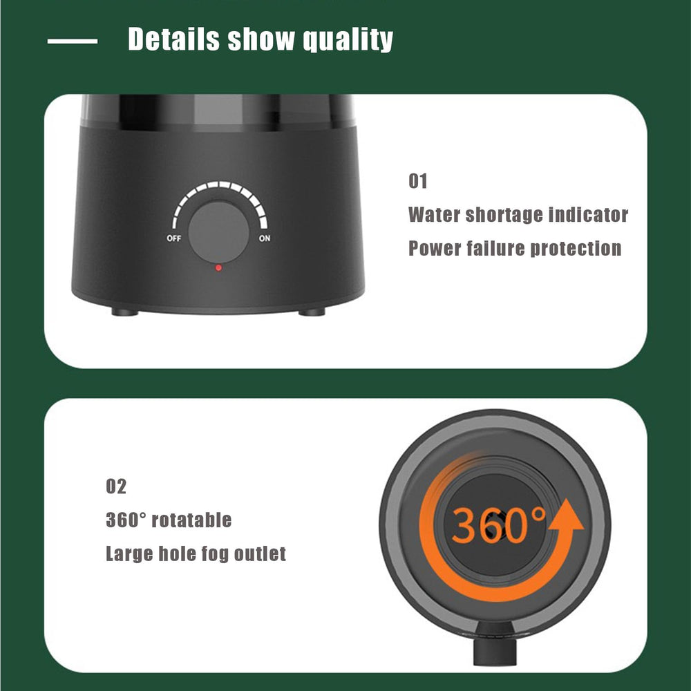 JZNCHP reptile humidifier whisper-quiet operation suitable for nighttime terrariums