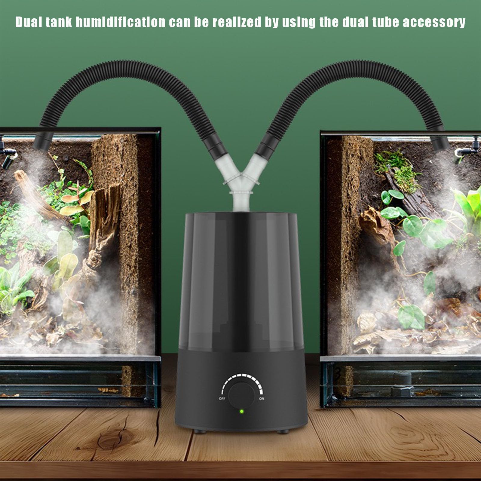 JZNCHP reptile humidifier tank connection demonstrates secure attachment