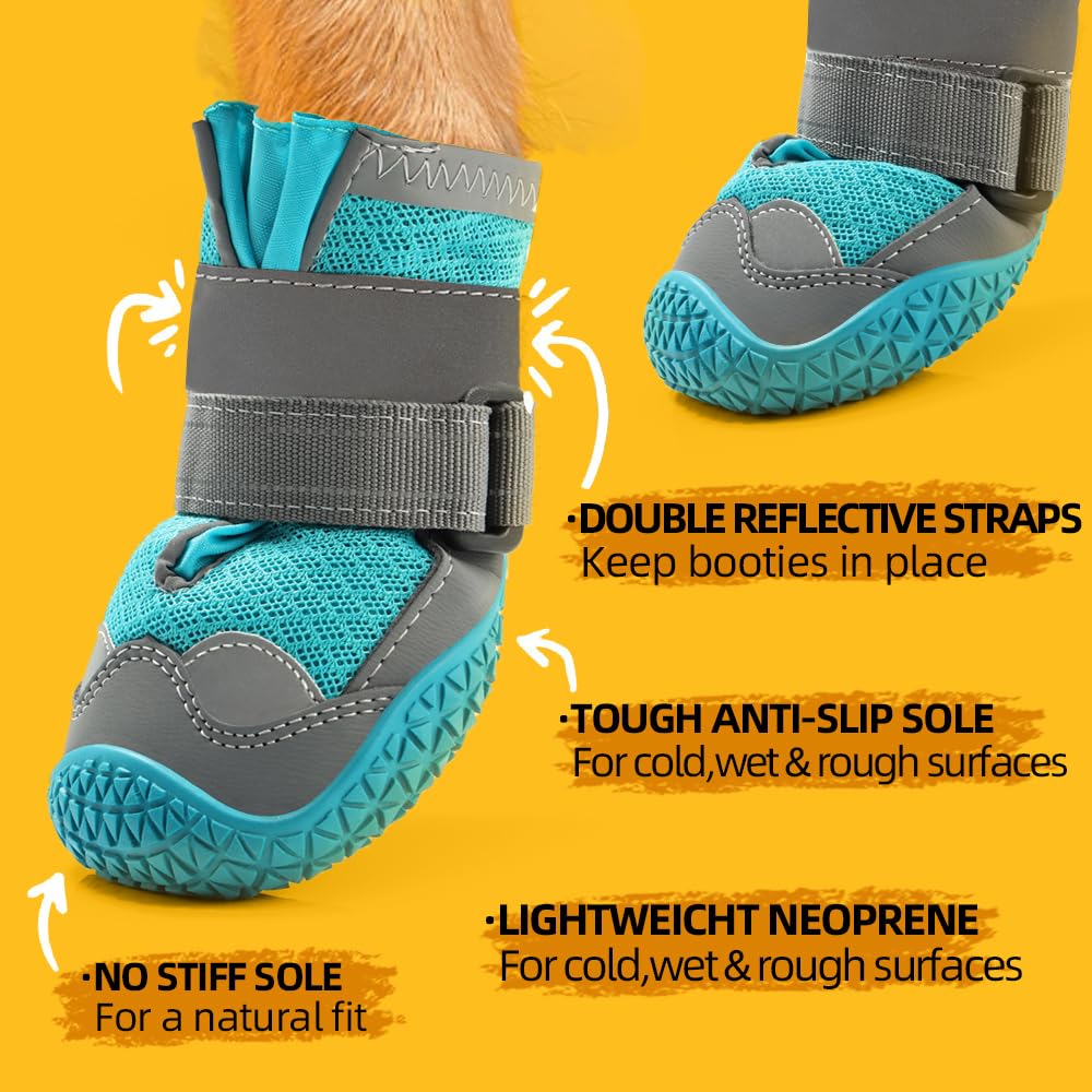 JZXOIVA adjustable dog shoes secure fit quickly