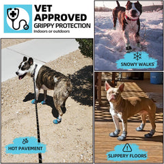 JZXOIVA dog boots anti-slip sole for confident footing on varied surfaces.