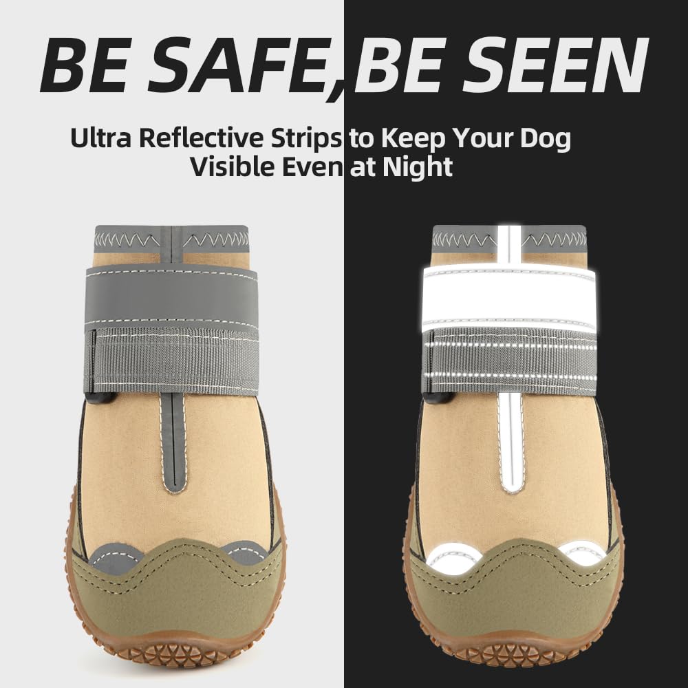 JZXOIVA easy-on, easy-off dog shoes for quick setup