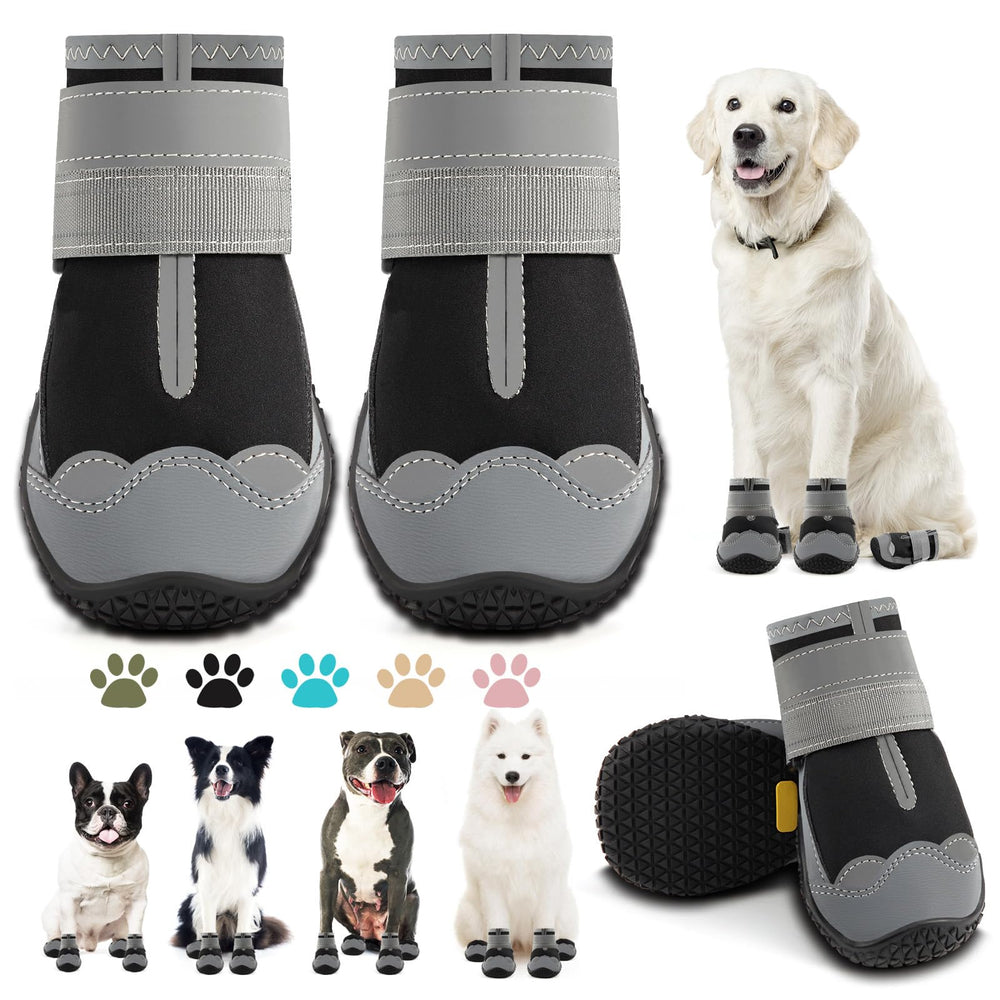 JZXOIVA size 8 dog boots for large breeds with secure paw protection.