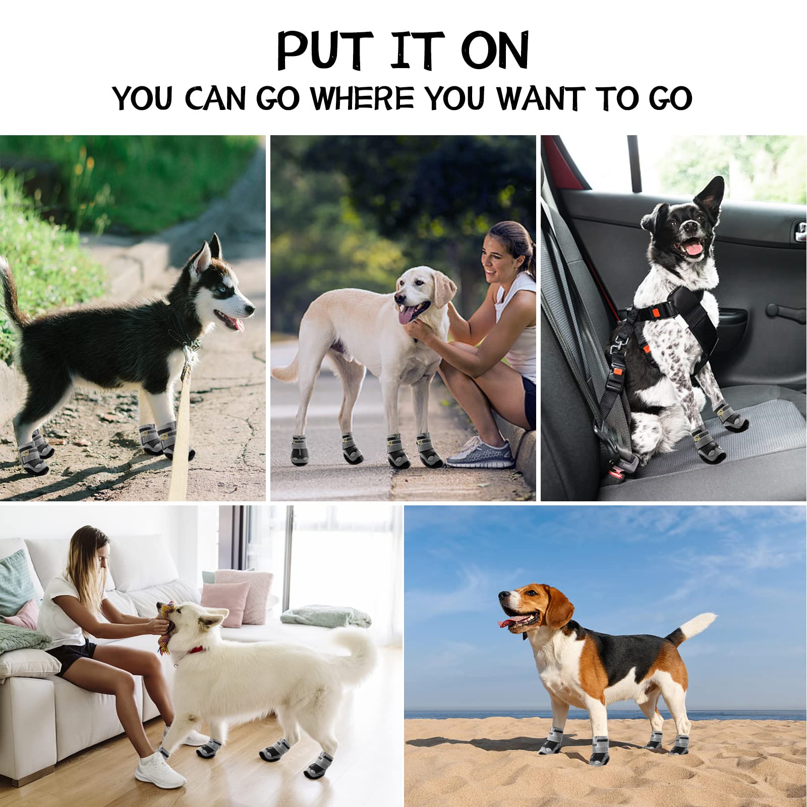 JZXOIVA dog boots improve night safety with bright visibility.