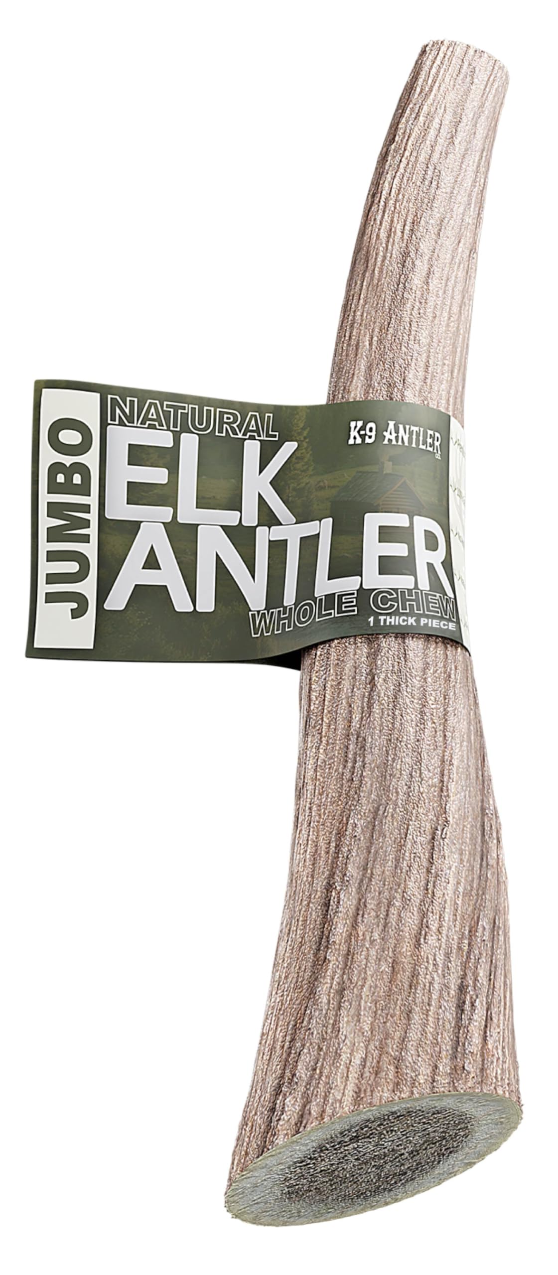 K-9 Antler Co elk antler for dogs jumbo, durable chew for hours.