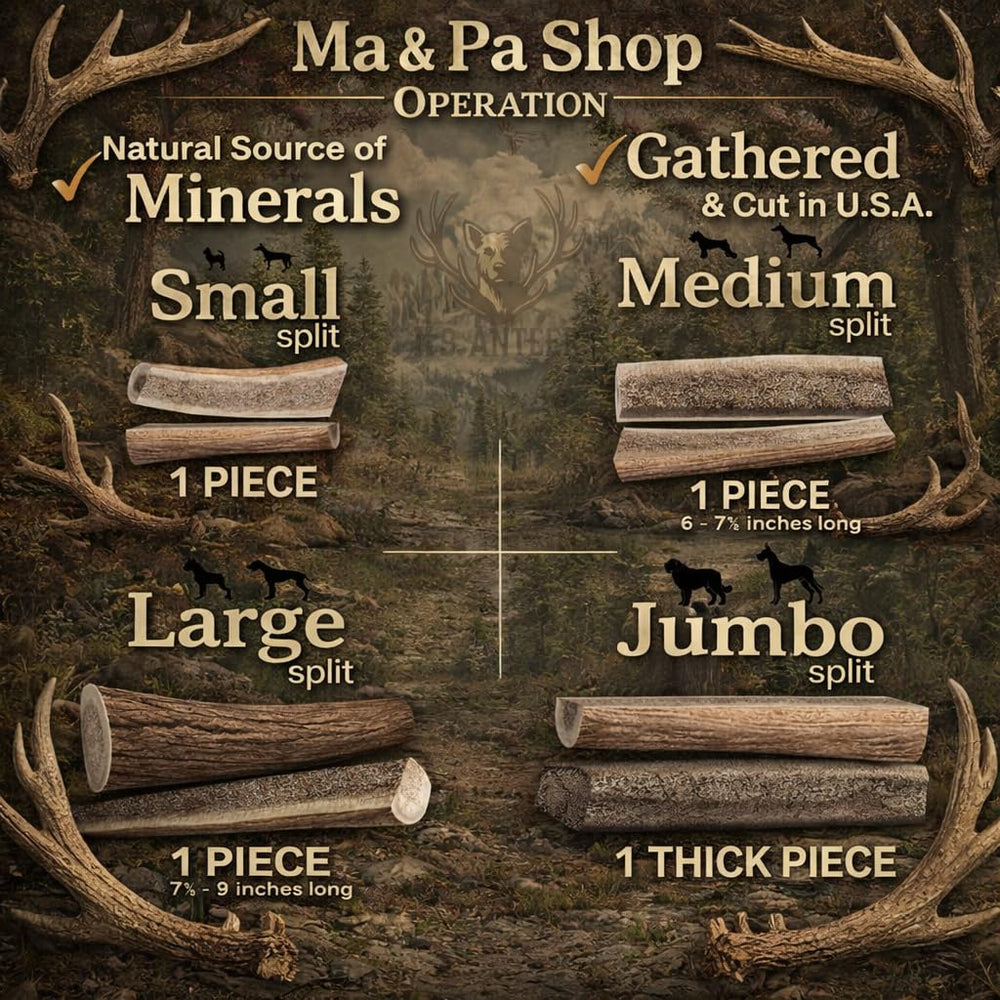 K-9 Antler Co. elk antlers large split chew—visible marrow supports flavor.