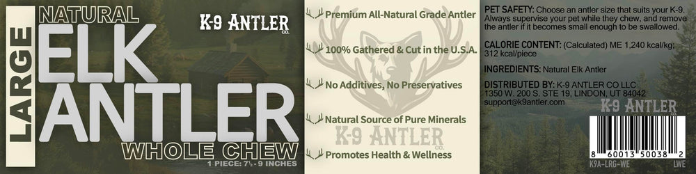 K-9 Antler Co. packaging on shelf for easy purchase