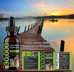 K2xLabs Busters dropper dosing for simple pet administration.