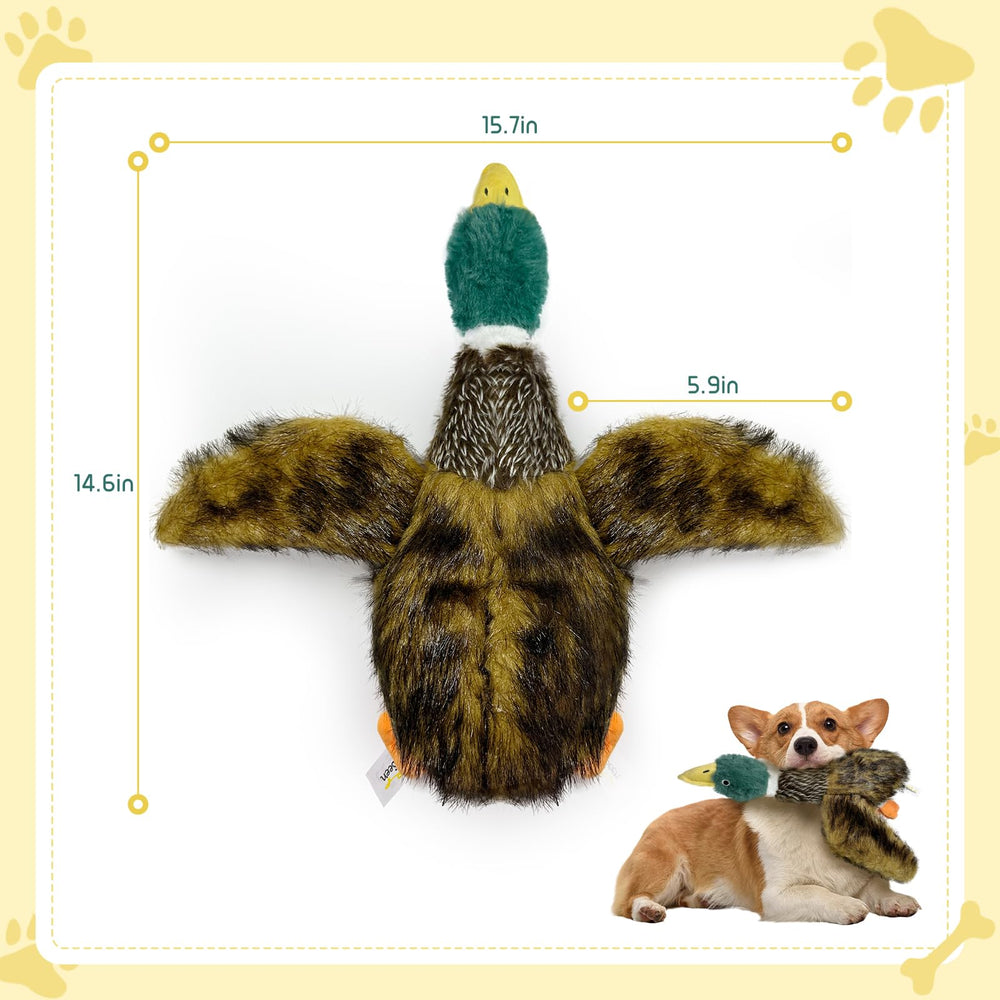 k8PurrDog large squeaky duck toy belly quacker promoting interactive fetch fun.