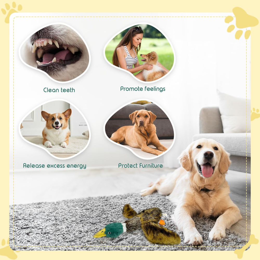 k8PurrDog large squeaky duck toy durable plush fabric for lasting chew sessions.