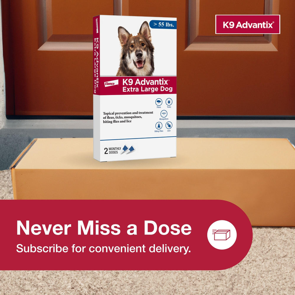 K9 Advantix Extra Large packaging on shelf emphasizes value.