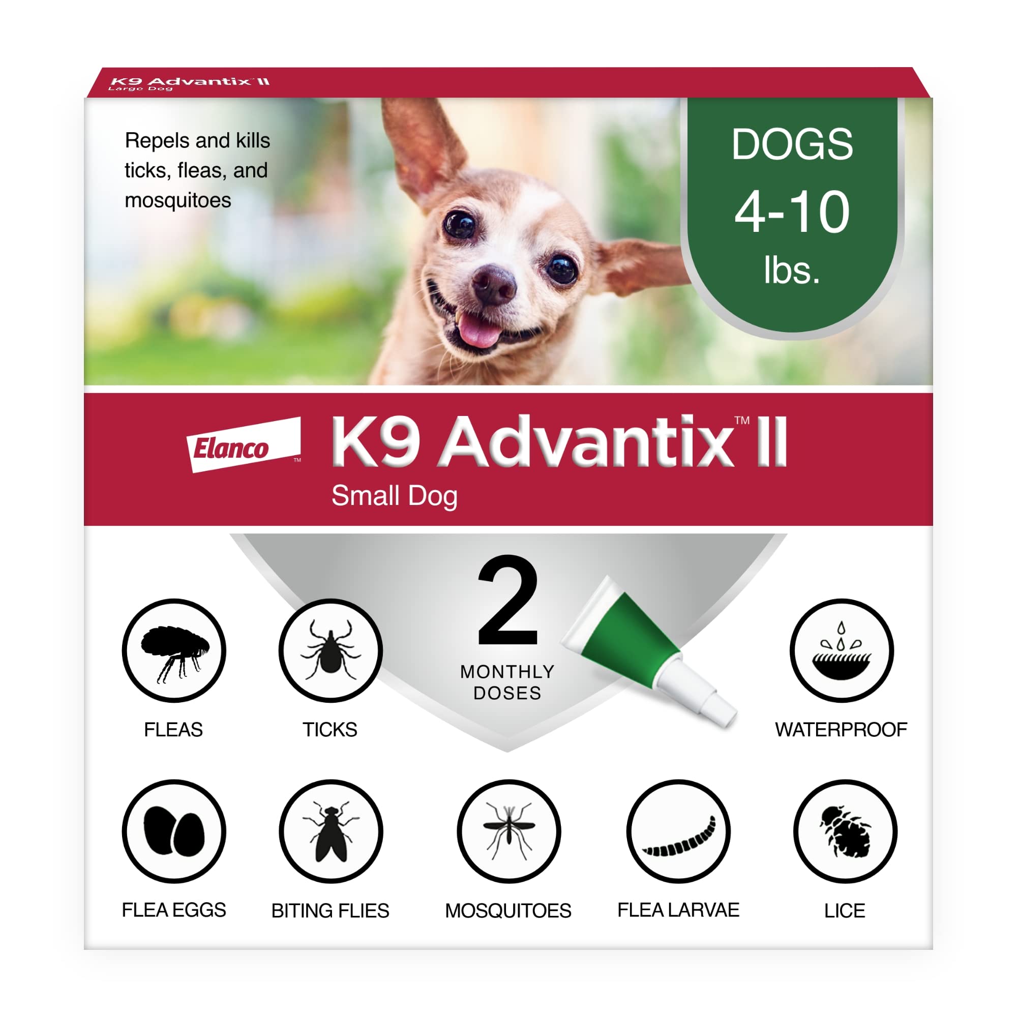 K9 Advantix II small dog bottle application for topical pest protection