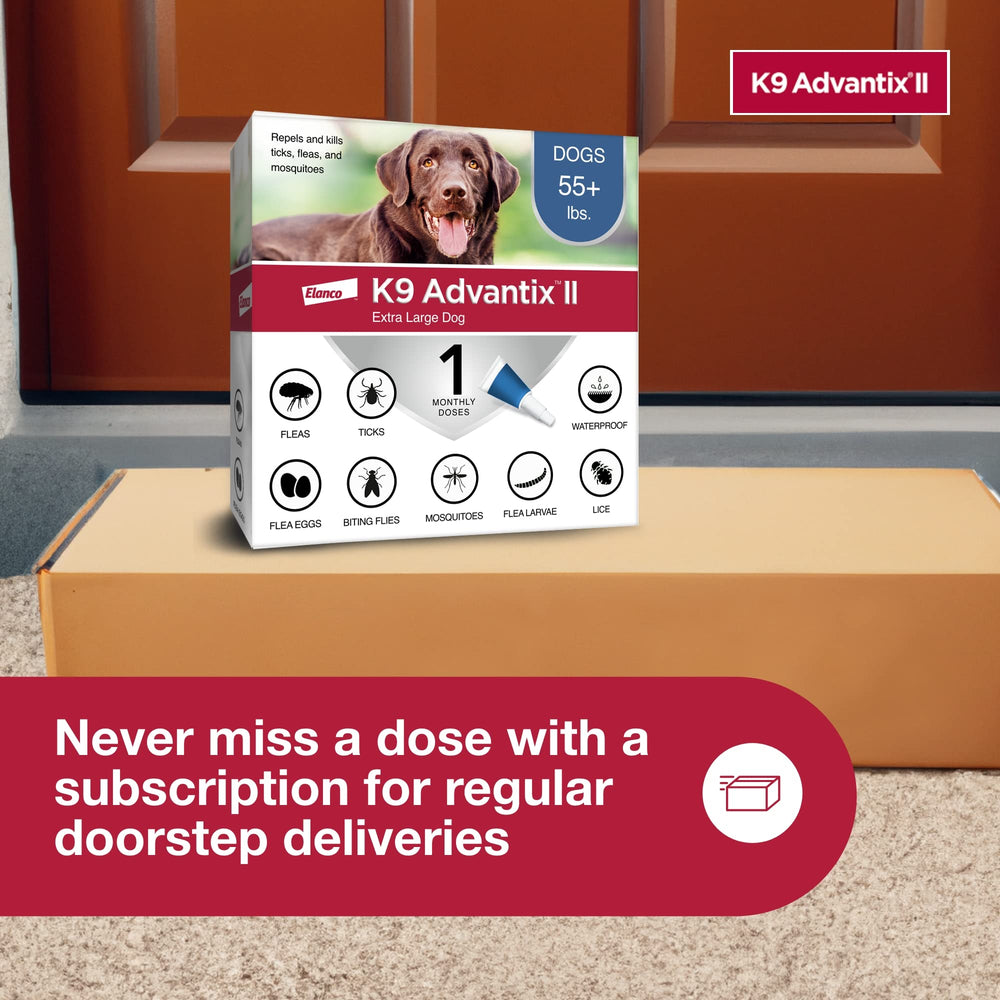 K9 Advantix II XL six-dose pack option for ongoing use.