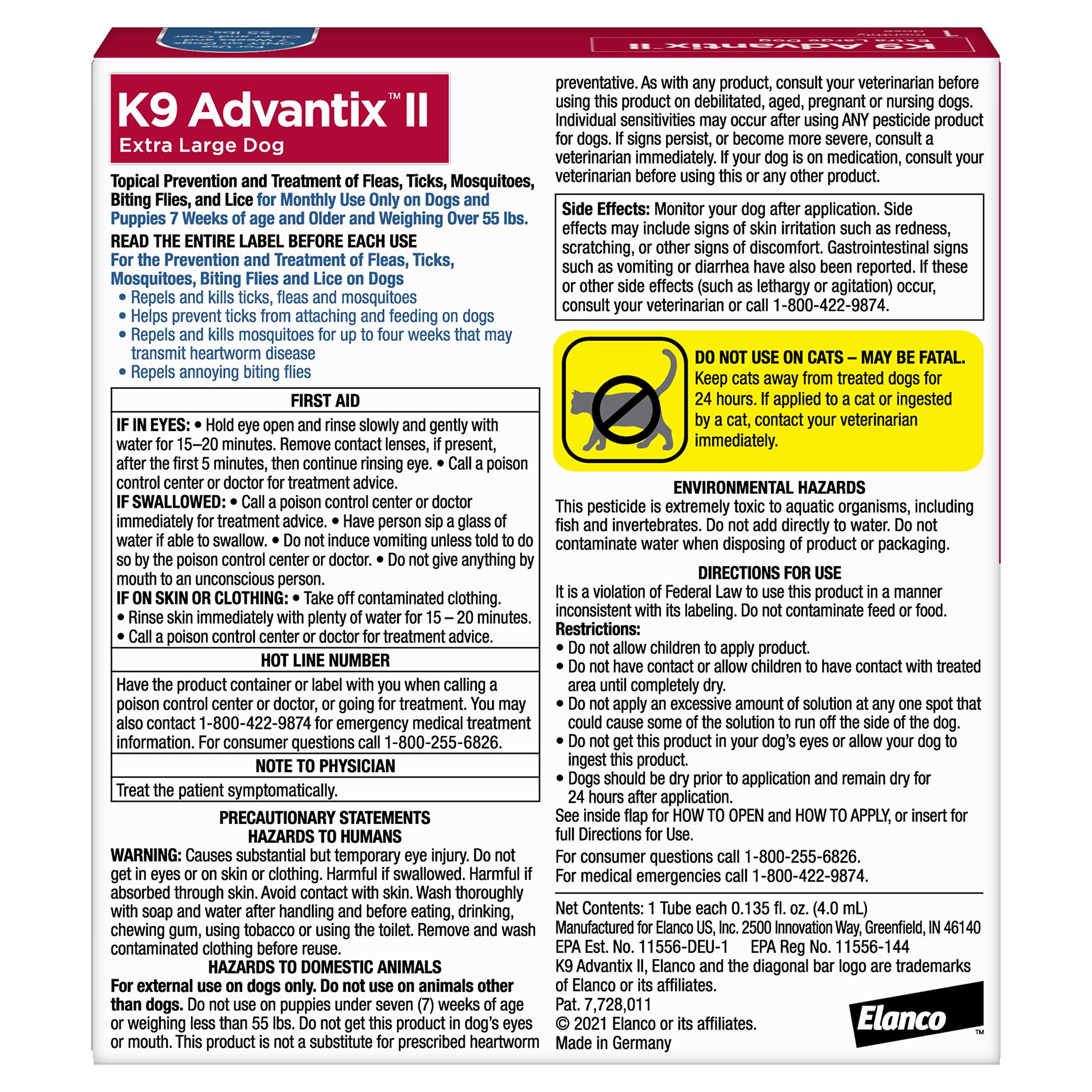 K9 Advantix II XL applying on dog's back for protection.