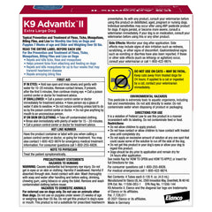 K9 Advantix II XL packaging shows a 4-dose supply for ongoing monthly protection.