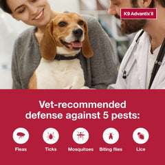 K9 Advantix II label close-up emphasizes fragrance-free formula.