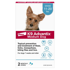 K9 Advantix medium dog bottle application ready for fast on-dog treatment against pests