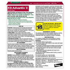 Pipette dispensing K9 Advantix II for a small dog, demonstrating simple monthly treatment.