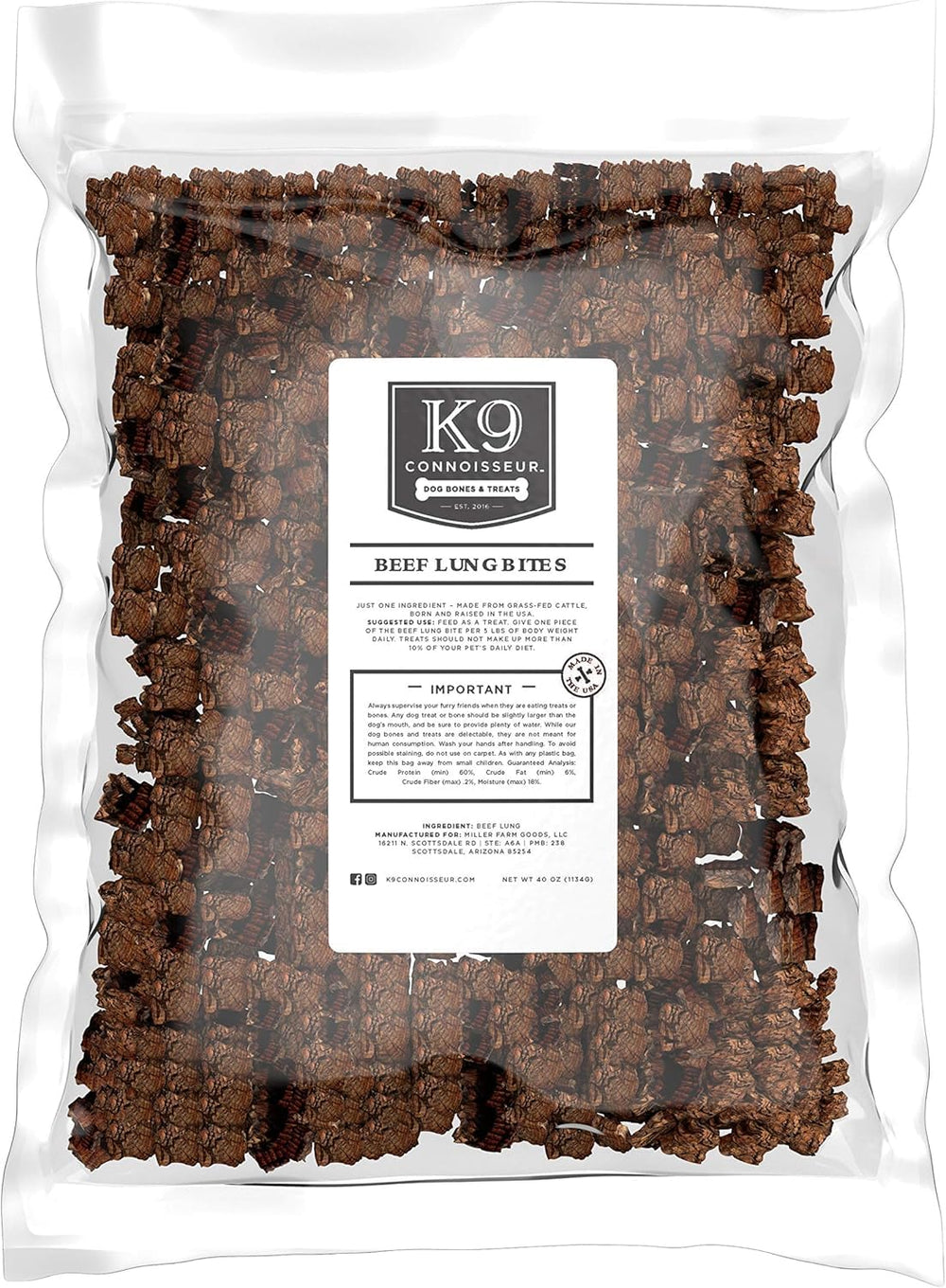K9 Connoisseur beef lung dog training treats scene showing lean, high-protein rewards.
