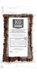 K9 Connoisseur beef lung treats in packaging for training rewards.