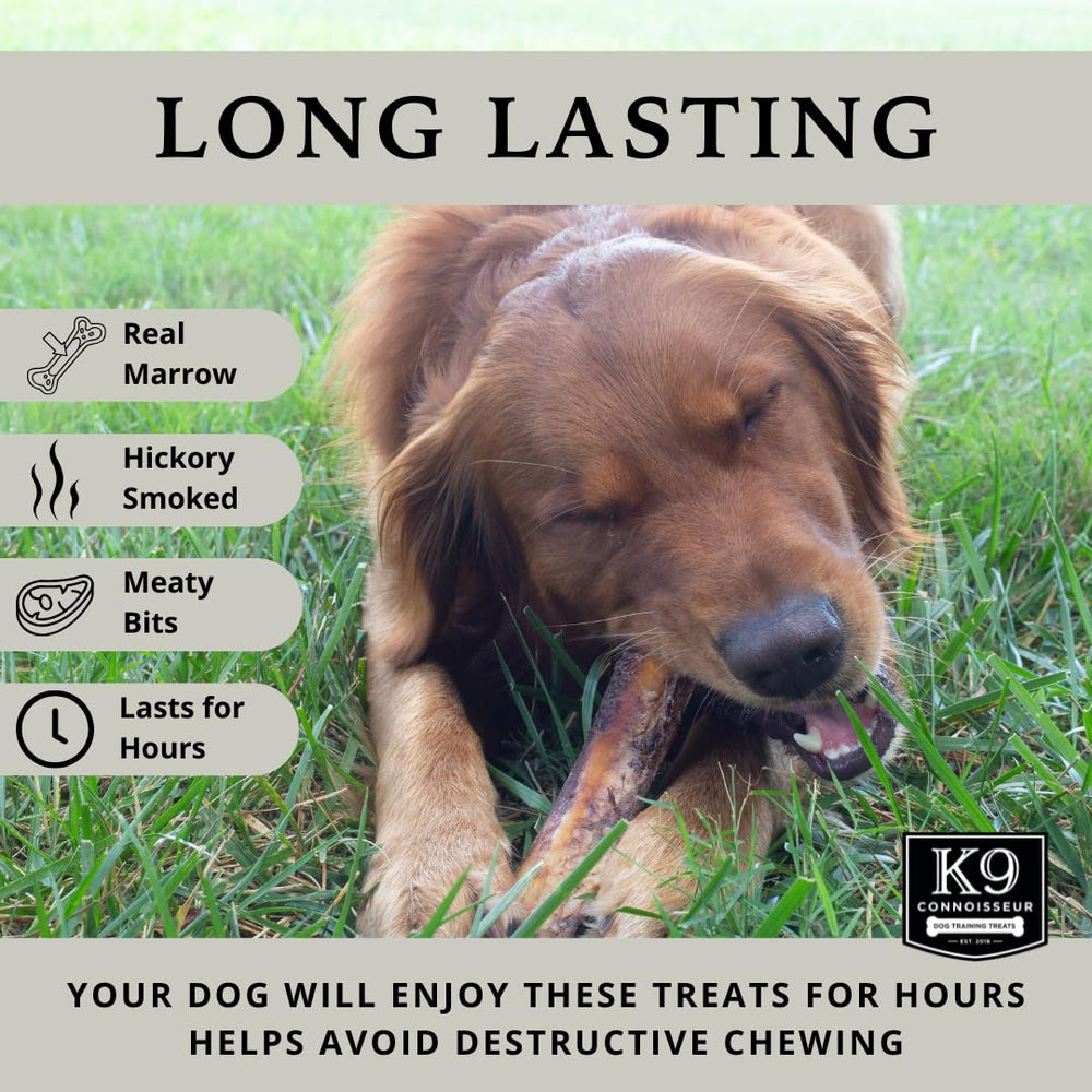 K9 Connoisseur beef marrow bone filled slice with enticing aroma.