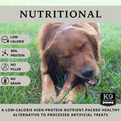 K9 Connoisseur Beef Marrow Large Dog Bone, smoked texture visible for enhanced flavor