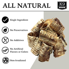 K9 Connoisseur beef trachea chew closeup showing dense texture