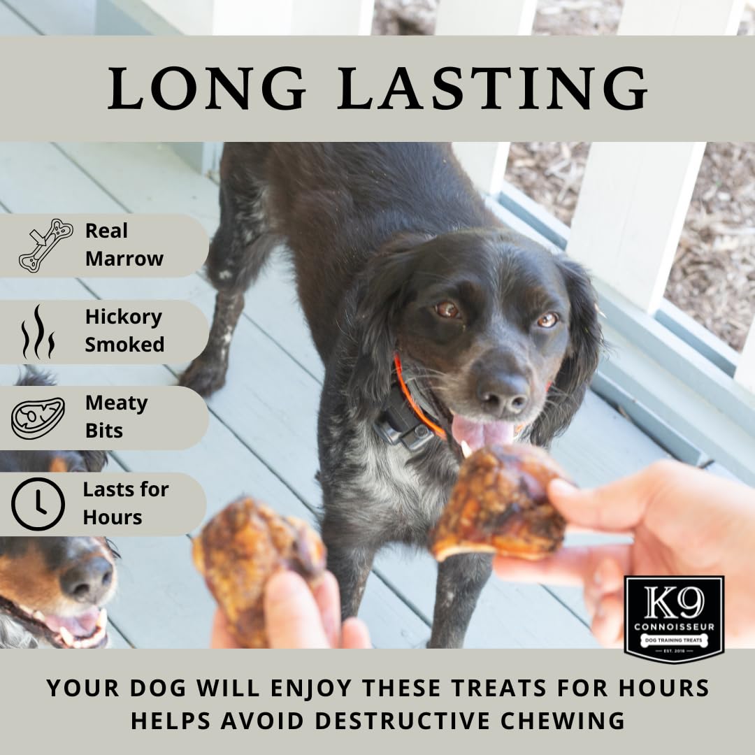 K9 Connoisseur hickory-smoked meaty bits for added flavor during chew time.